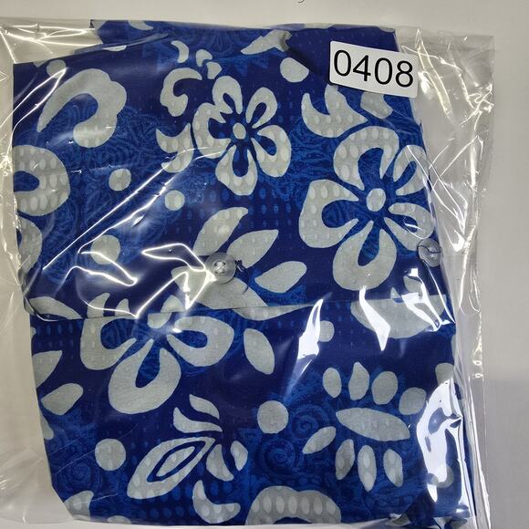 Pointzero Tropical Hawaiian Mens Shirt Large Blue With Flowers - Picture 10 of 10